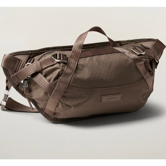 Athleta Power of She Excursion Bag Beige Recycled Nylon Travel - Picture 2 of 7